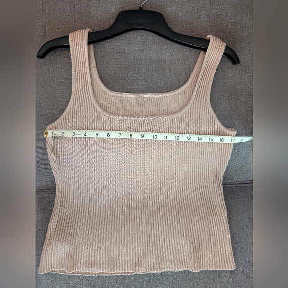 Cupshe Ribbed Tan Tank Top - Picture 6 of 7